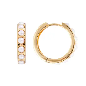 CRYSTAL PEARL MAXI HOOPS