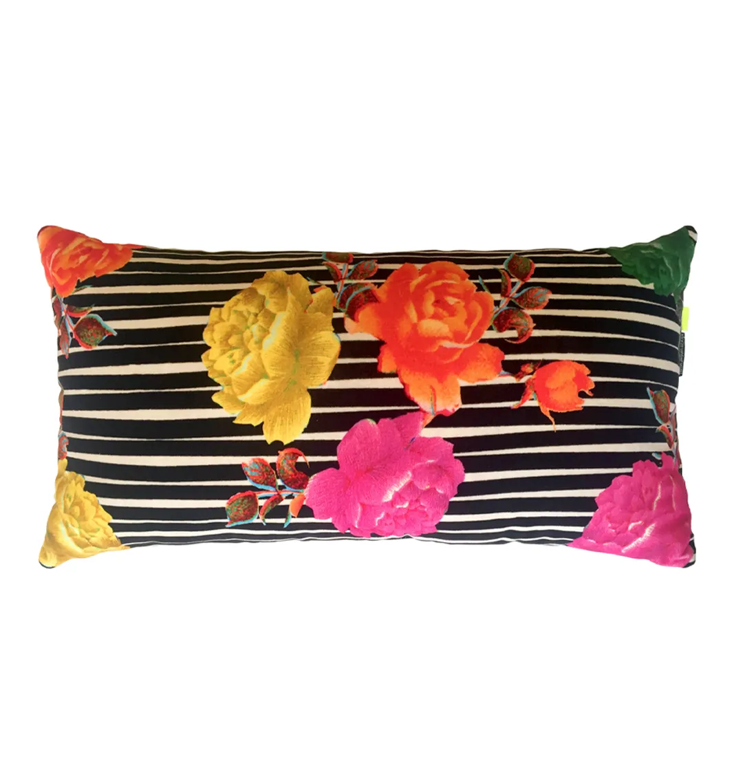 Damask Roses 3 | Velvet Cushion