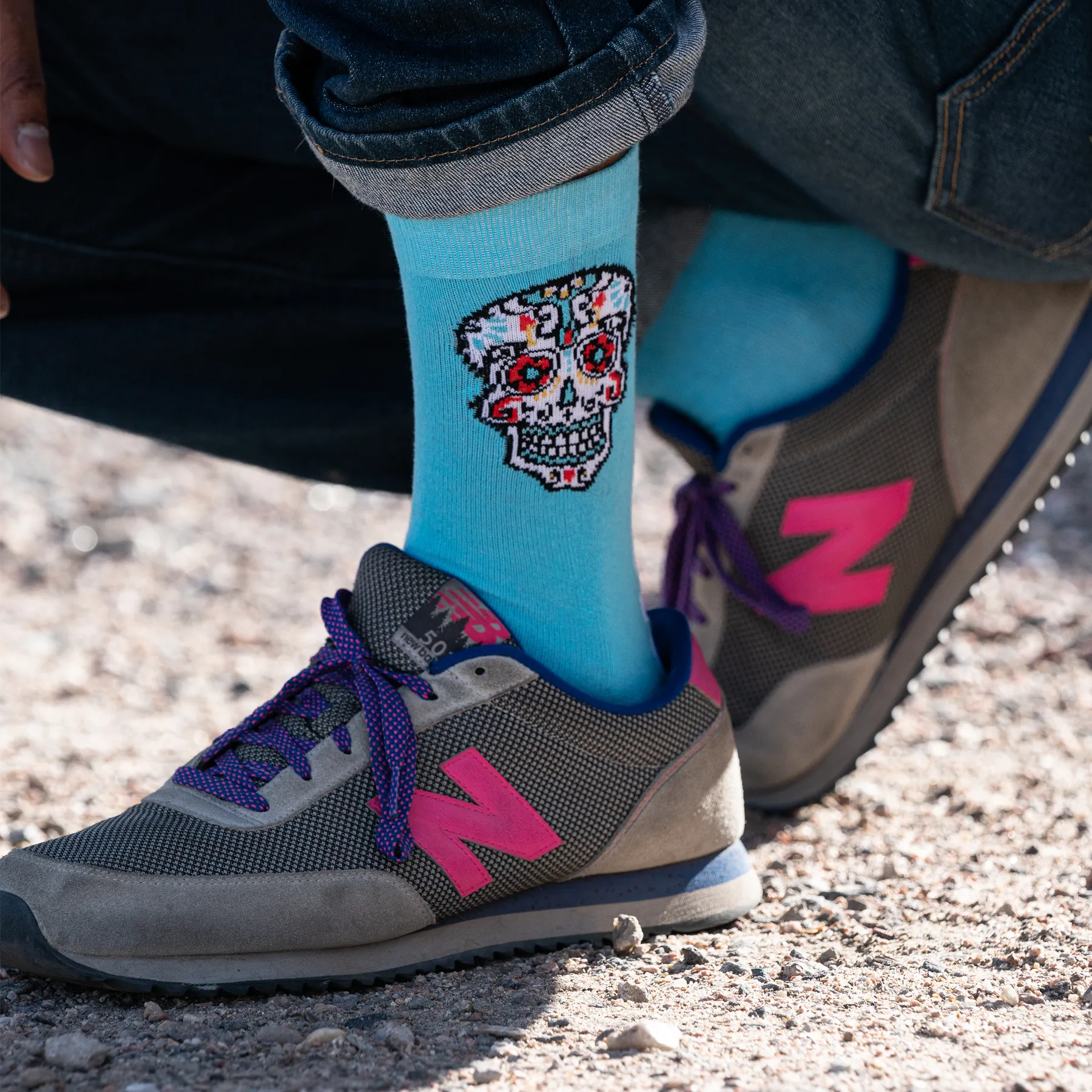 Day Of The Dead Sugar Skull Socks