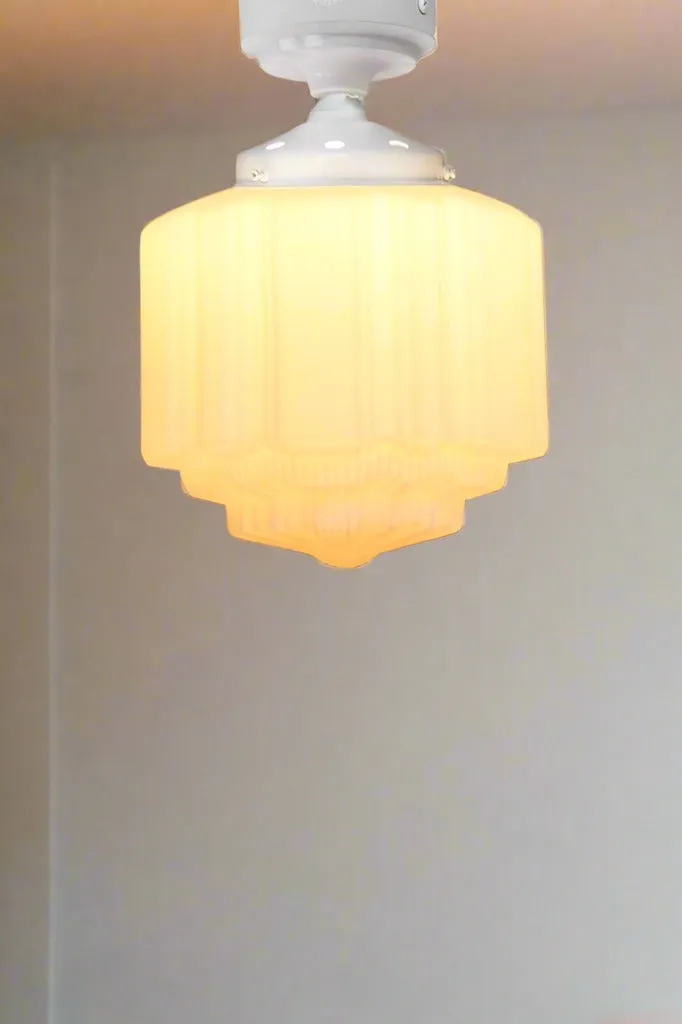 Deco Glass Close To Ceiling Light