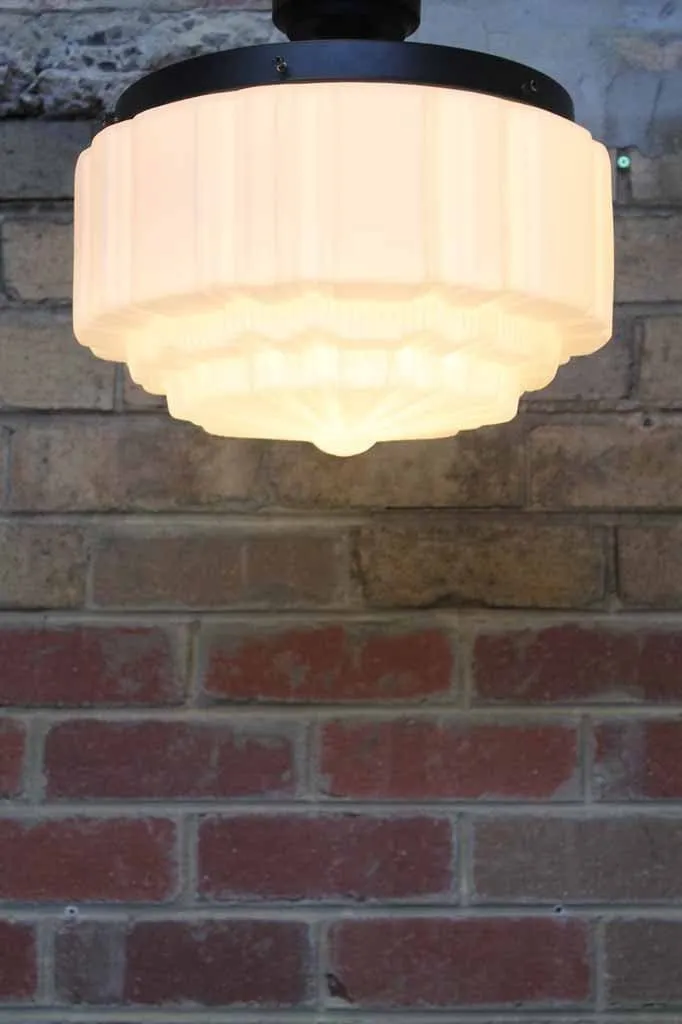 Deco Glass Close To Ceiling Light