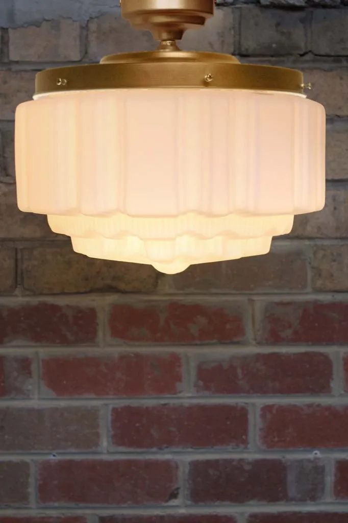 Deco Glass Close To Ceiling Light