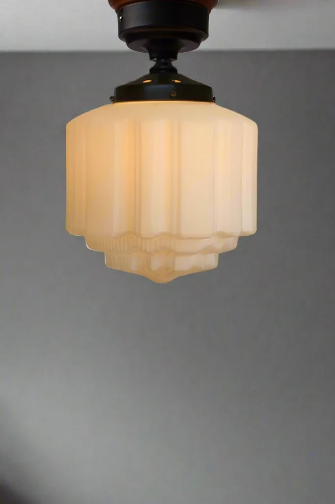 Deco Glass Close To Ceiling Light