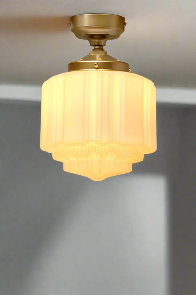 Deco Glass Close To Ceiling Light