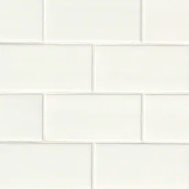 Domino Ceramic Tile Collection White Subway Tile - 3"x6"