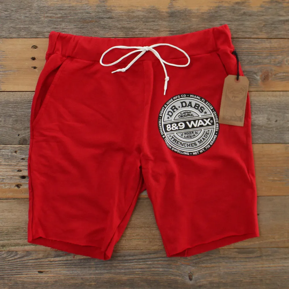 Dr. Dabs Terry Shorts Red