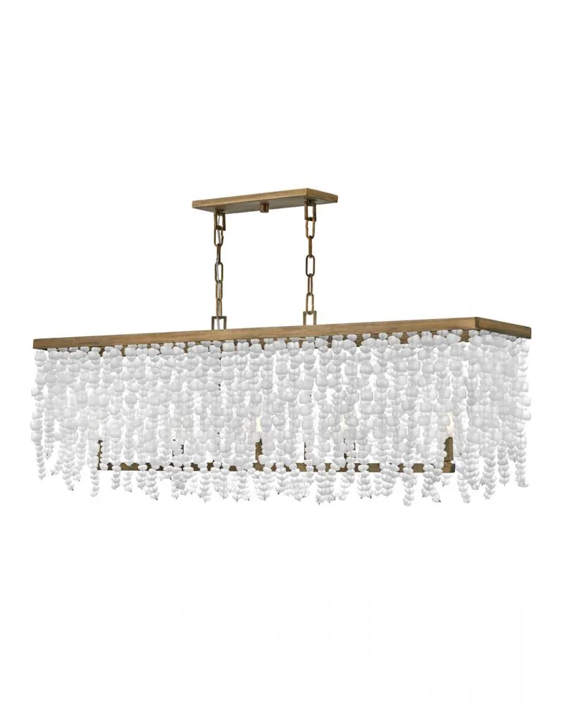 Dune White Sea Glass Linear Chandelier