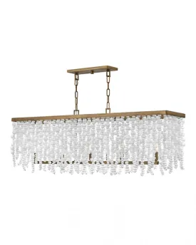 Dune White Sea Glass Linear Chandelier