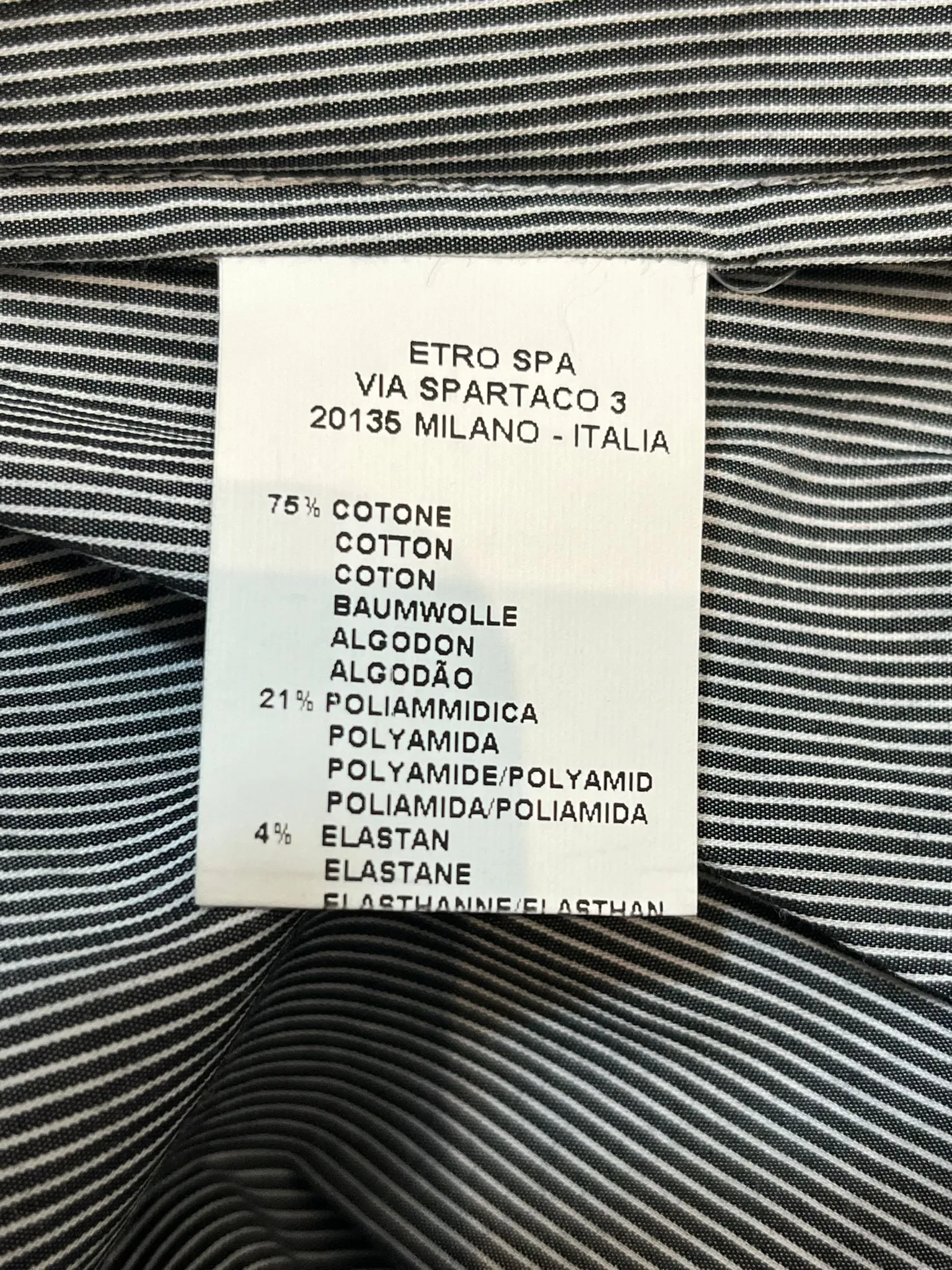 Etro Striped Cotton Shirt. Size 42IT