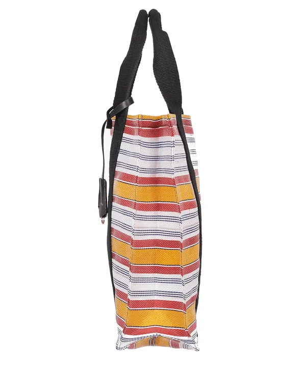 Striped Jute Tote Bag by Fala - Bicolor Design