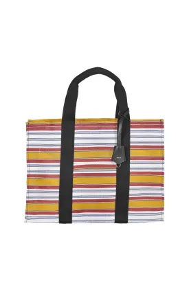 Striped Jute Tote Bag by Fala - Bicolor Design