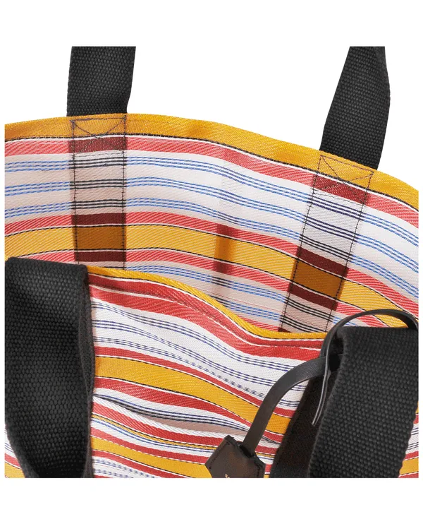 Striped Jute Tote Bag by Fala - Bicolor Design