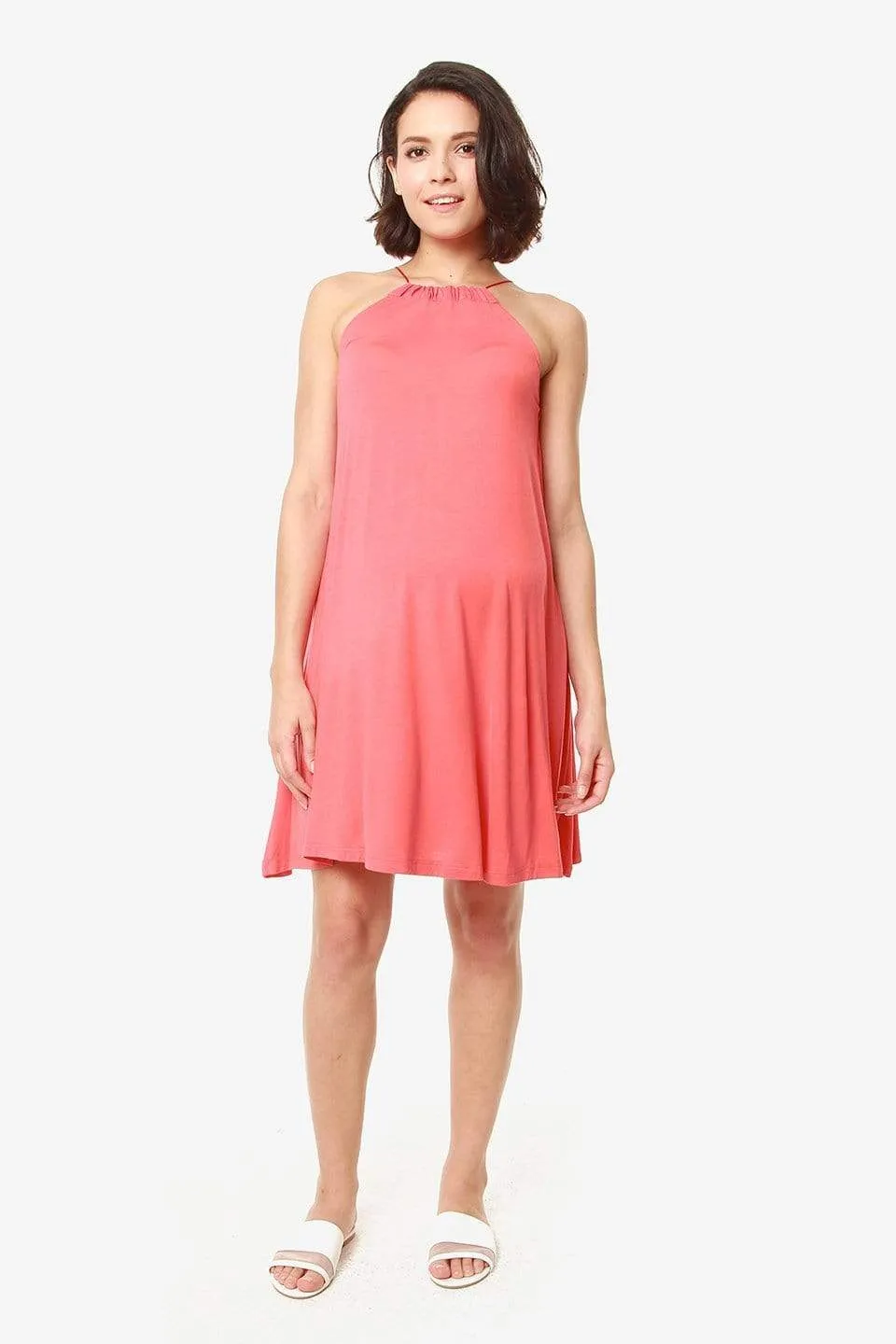 Fianna Sleeveless Bamboo Cotton Nursing Dress Tulip