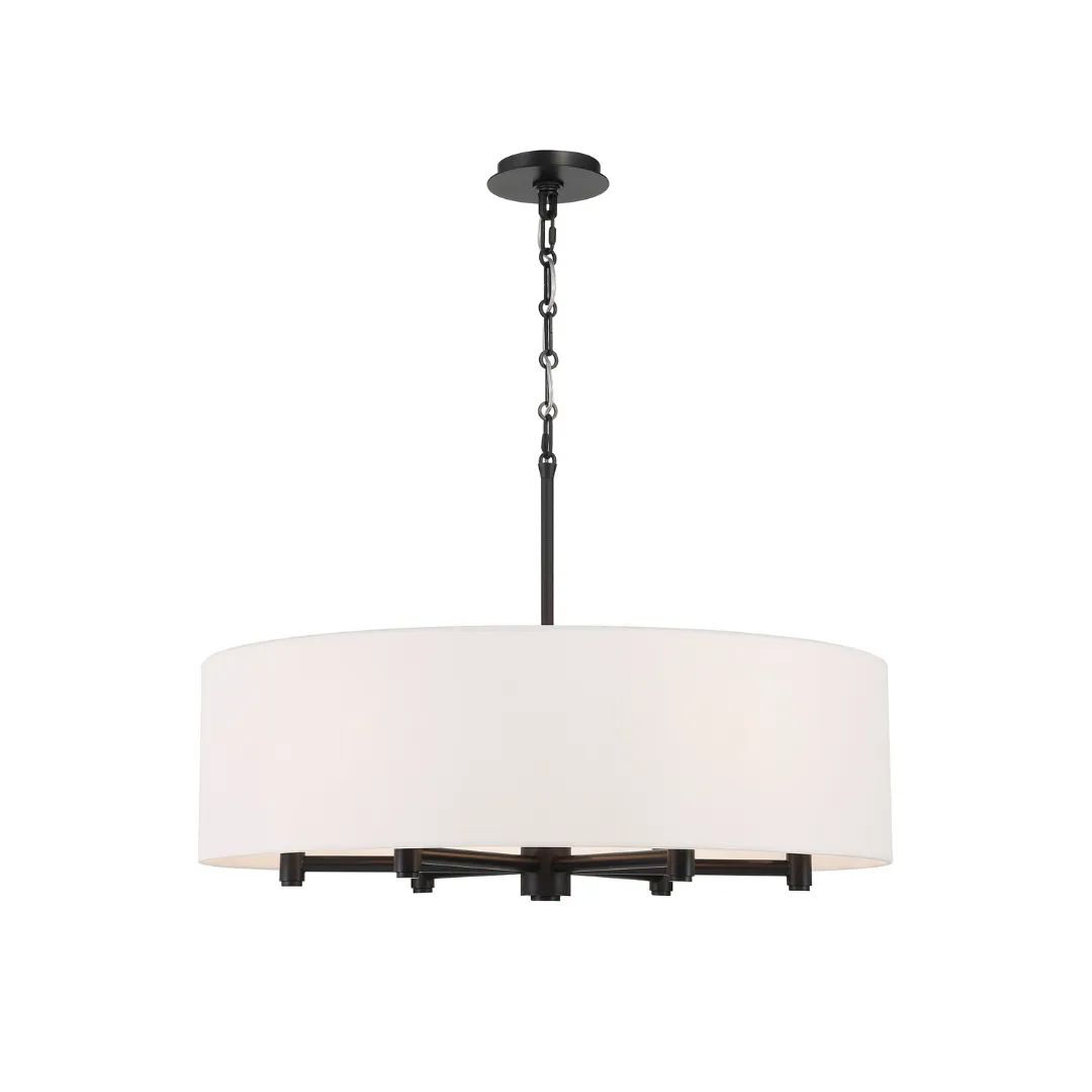 Flux 6 Light Chandelier - Black