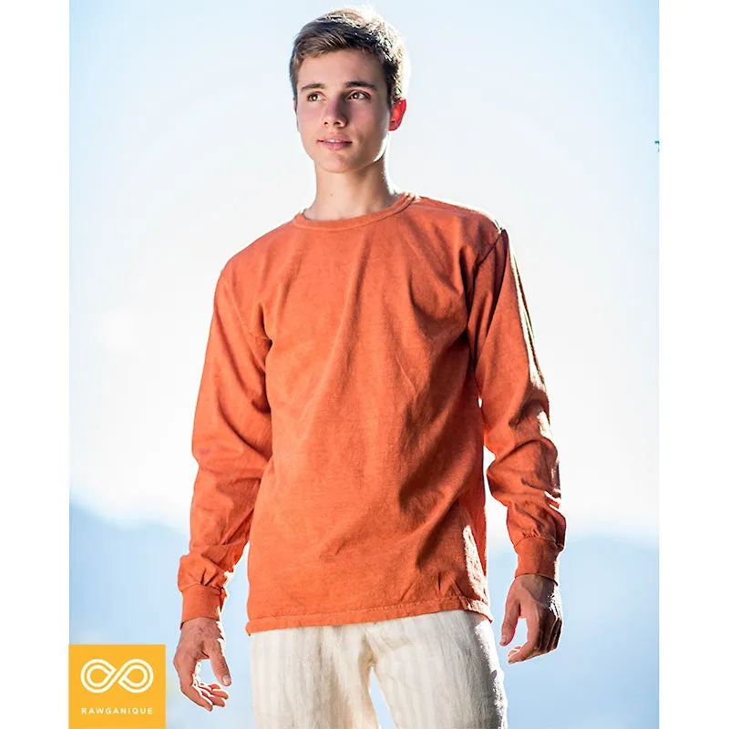 FRISCO 100% Organic Cotton Long-Sleeve T-shirt (Grown & Made in USA) (Unisex) (Elastic-free, Latex-free)