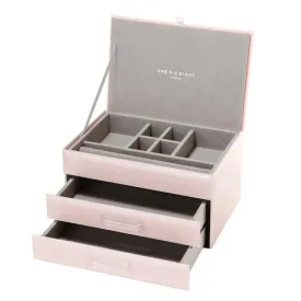 Gabriella Jewellery Box Glass Blush Medium