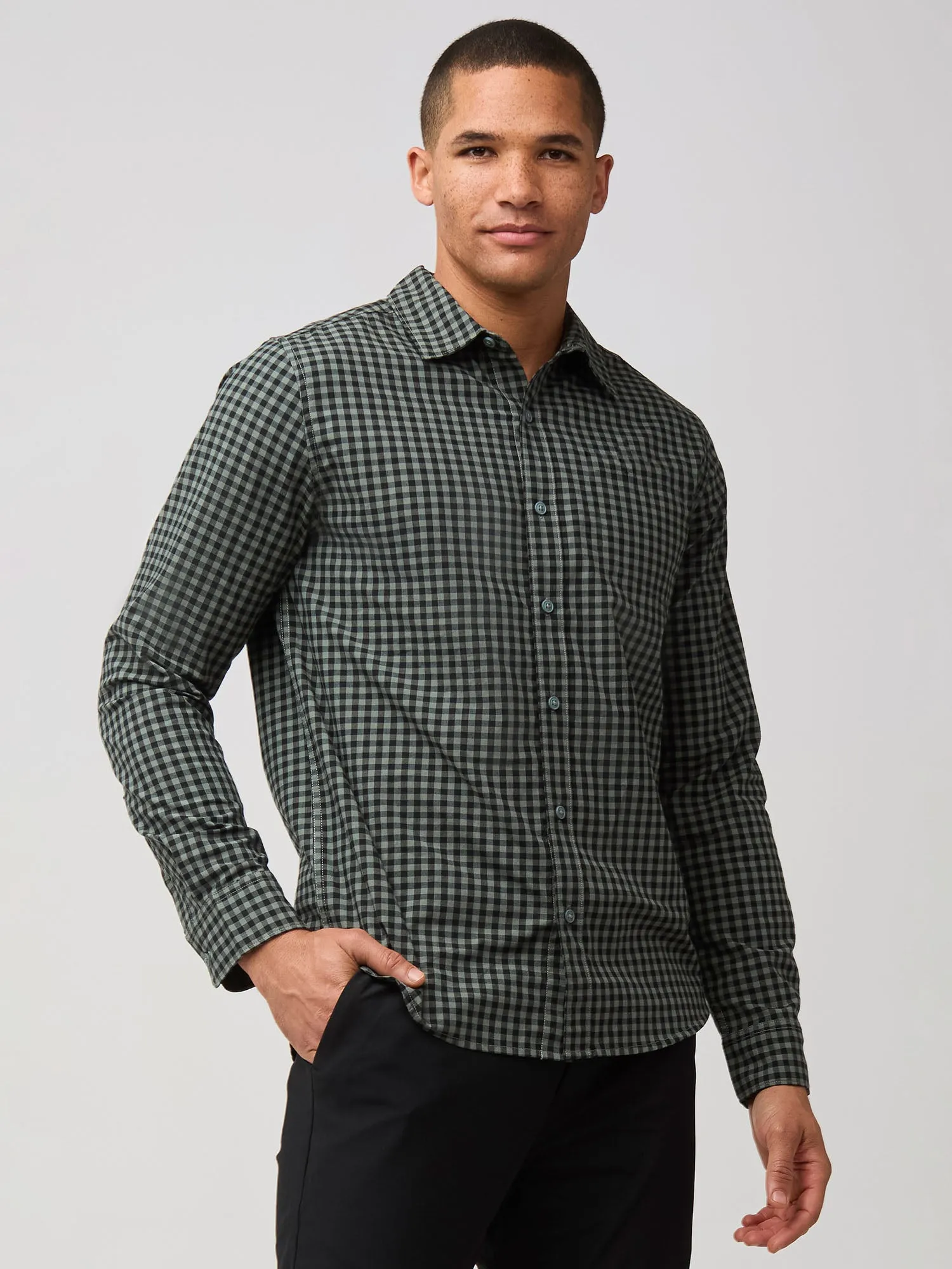 Gingham Long Sleeve Button Up 2-Pack