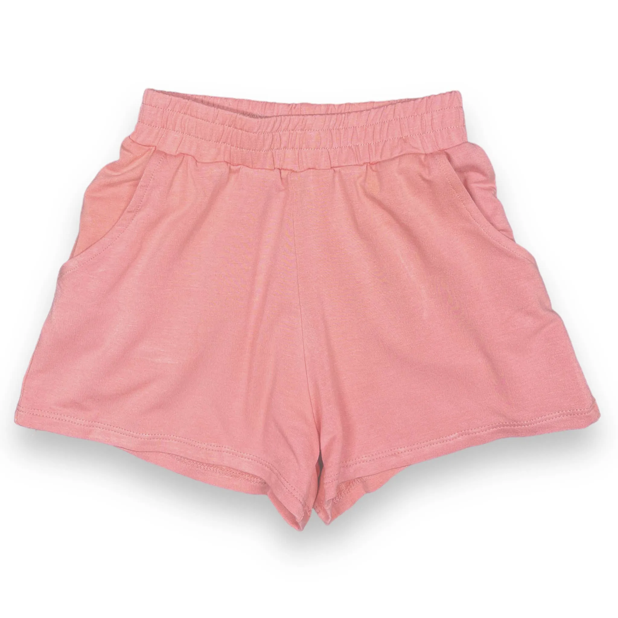 Girls Shorts with Pockets - Pink Peony