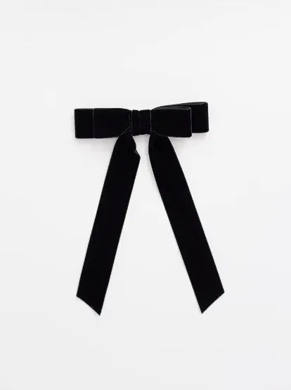 Grace & Grandeur - Judy Long Bow Barette Black