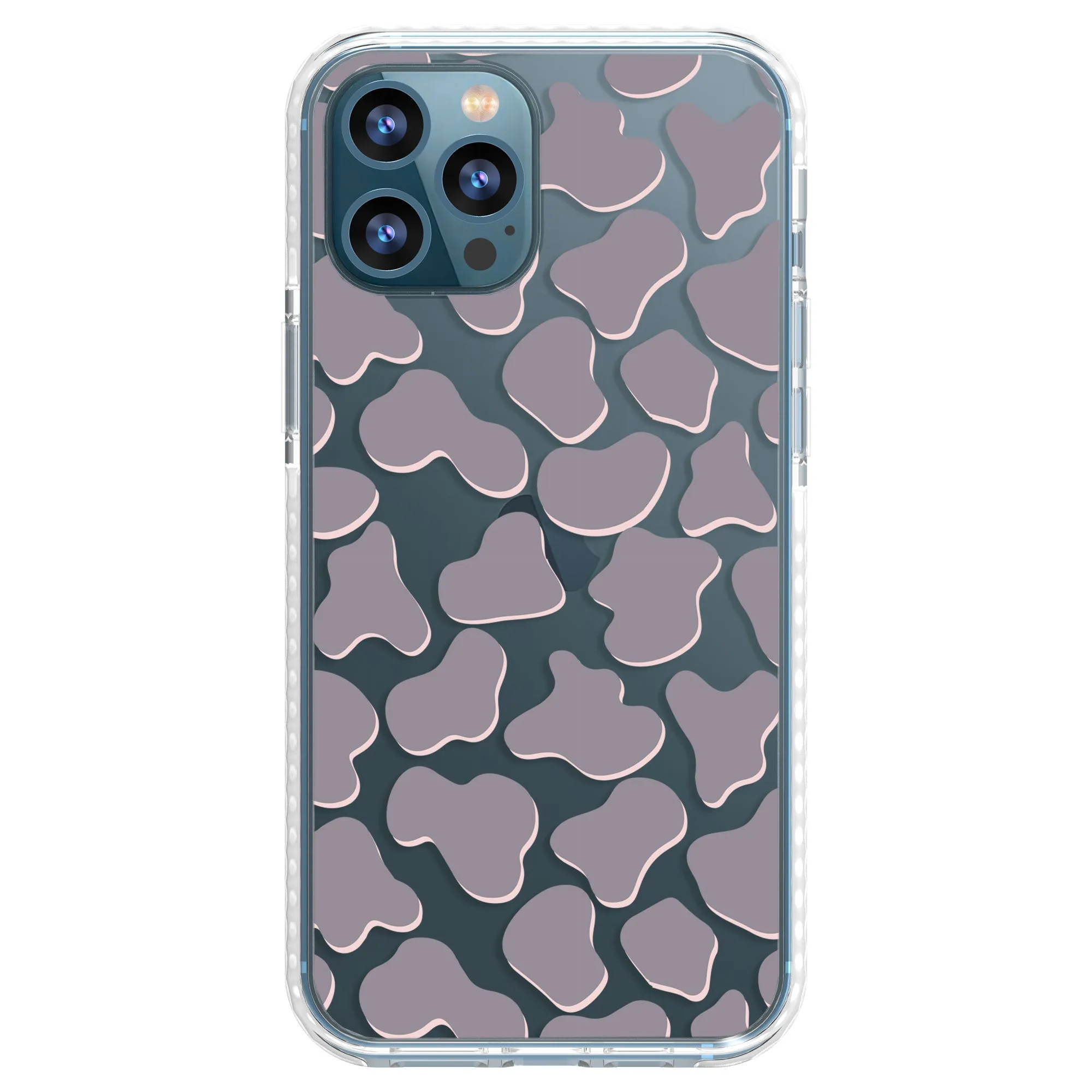 Gray Cow Print Phone Case