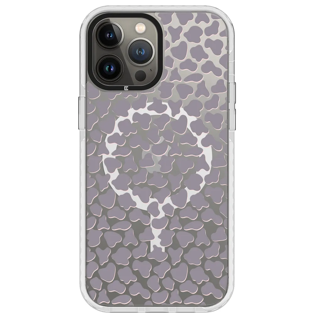 Gray Cow Print Phone Case