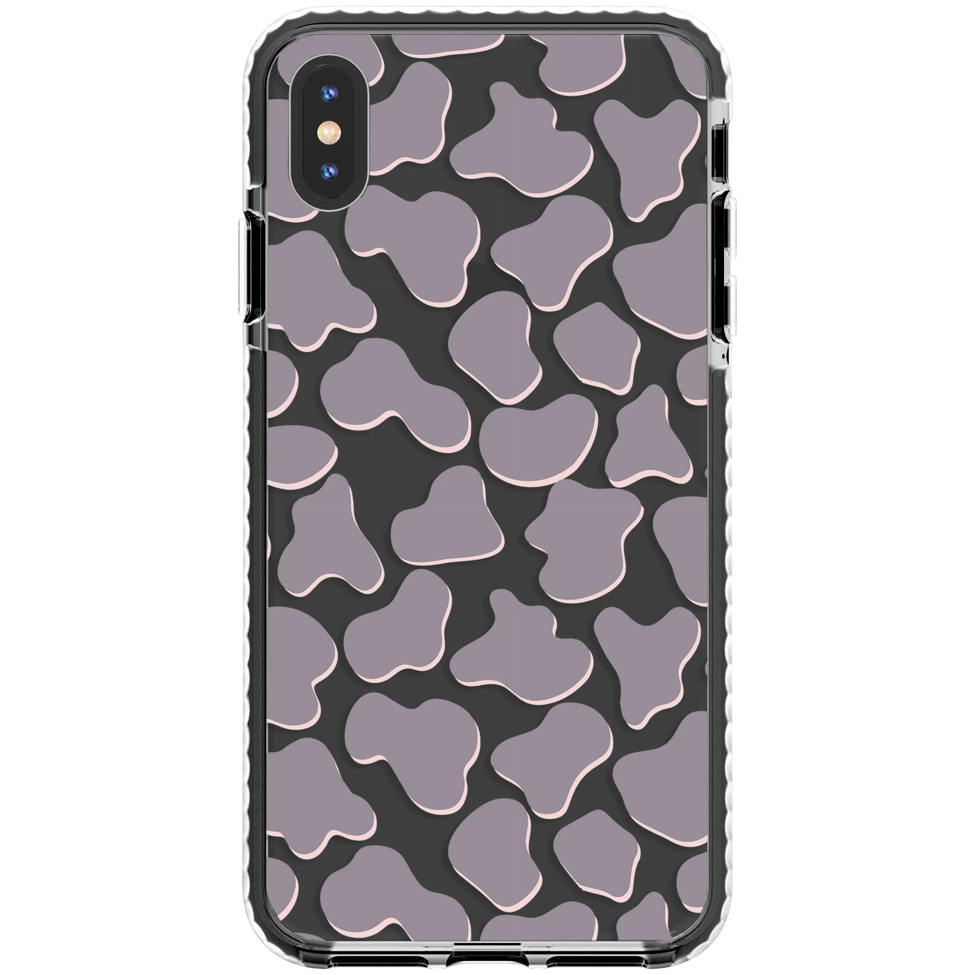 Gray Cow Print Phone Case