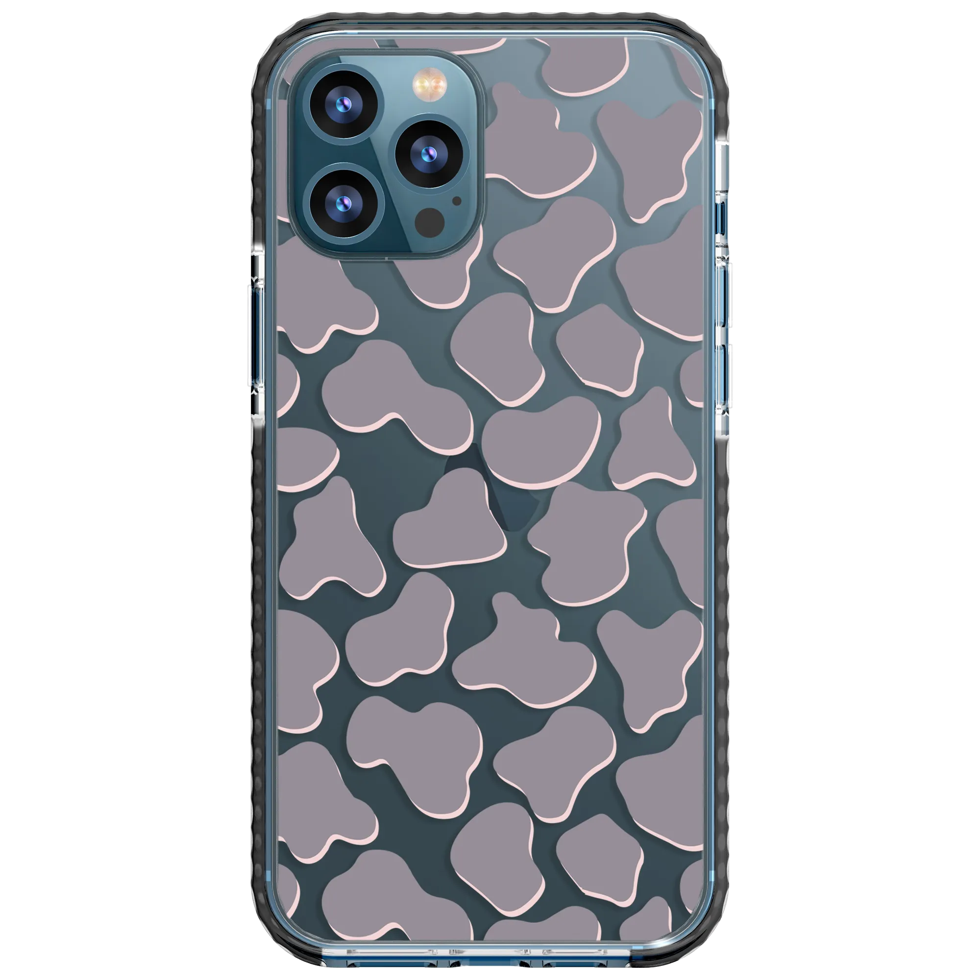 Gray Cow Print Phone Case