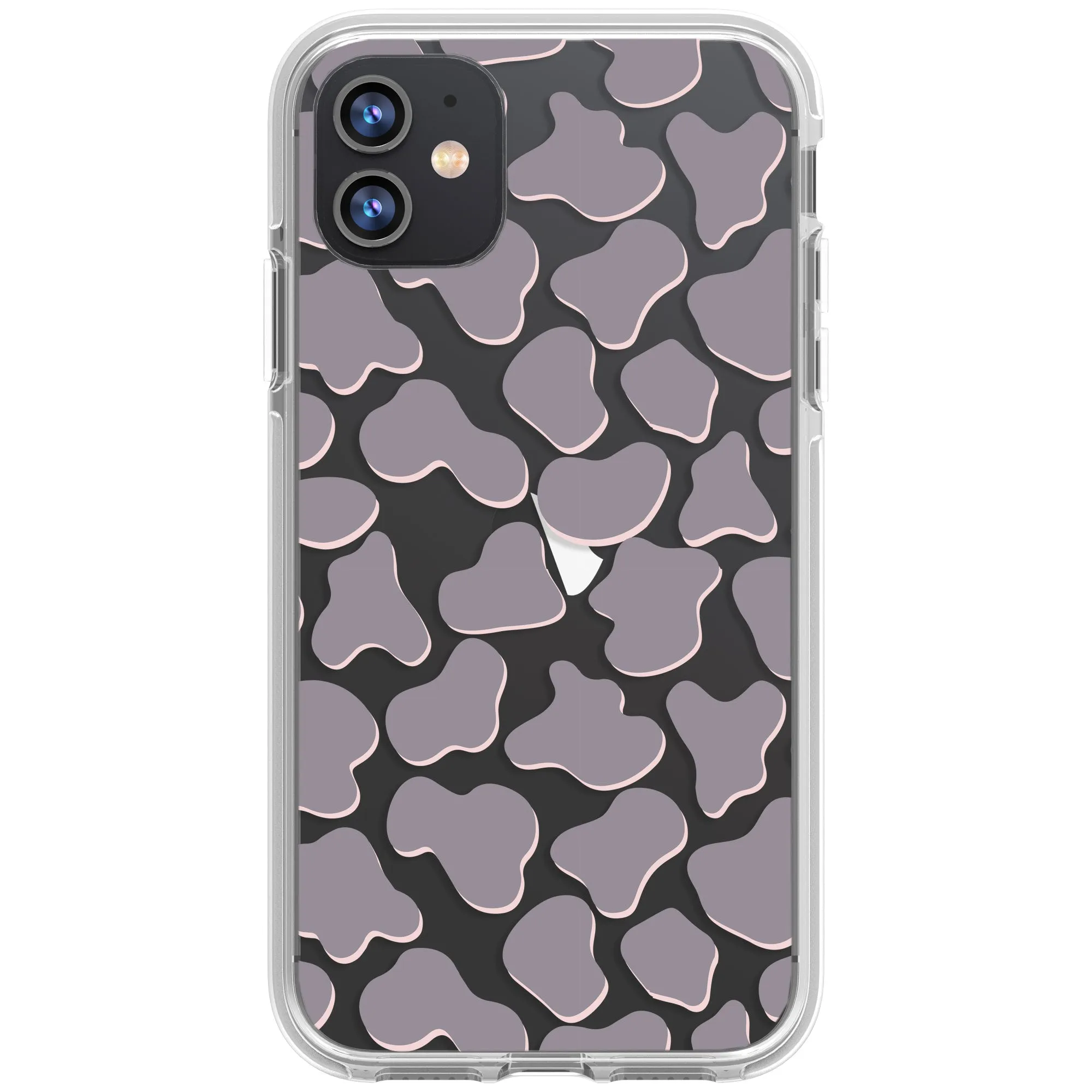 Gray Cow Print Phone Case