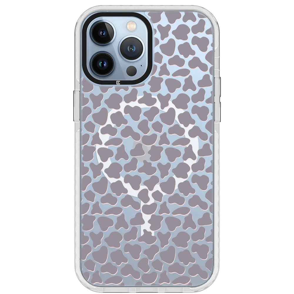 Gray Cow Print Phone Case