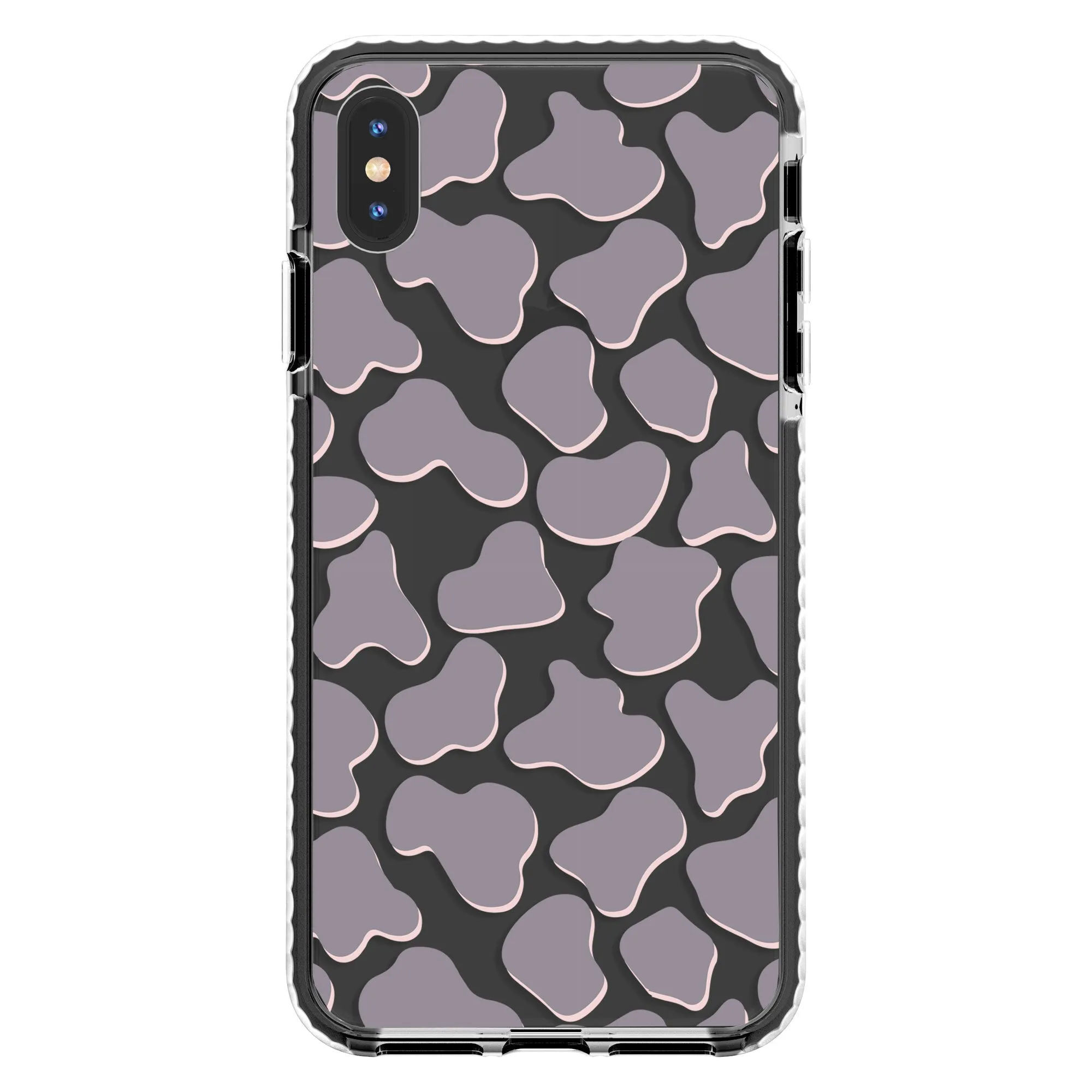 Gray Cow Print Phone Case