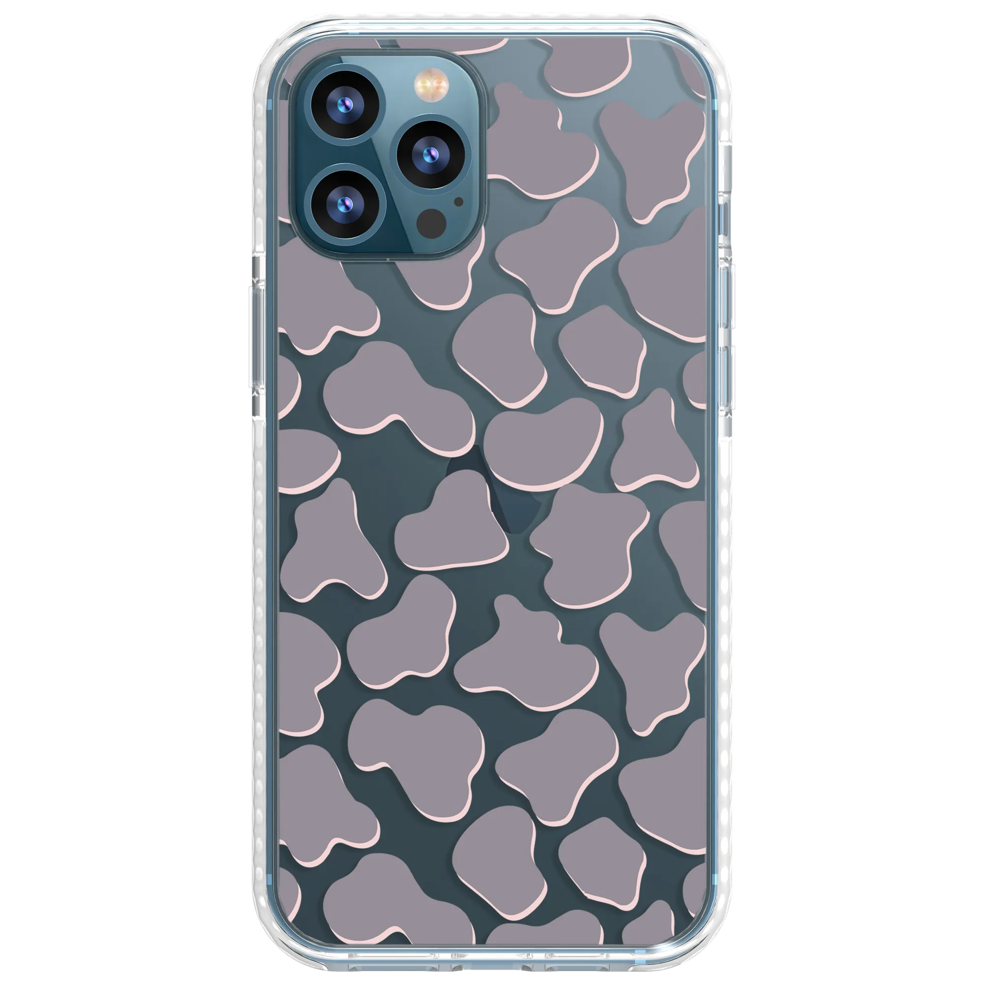 Gray Cow Print Phone Case