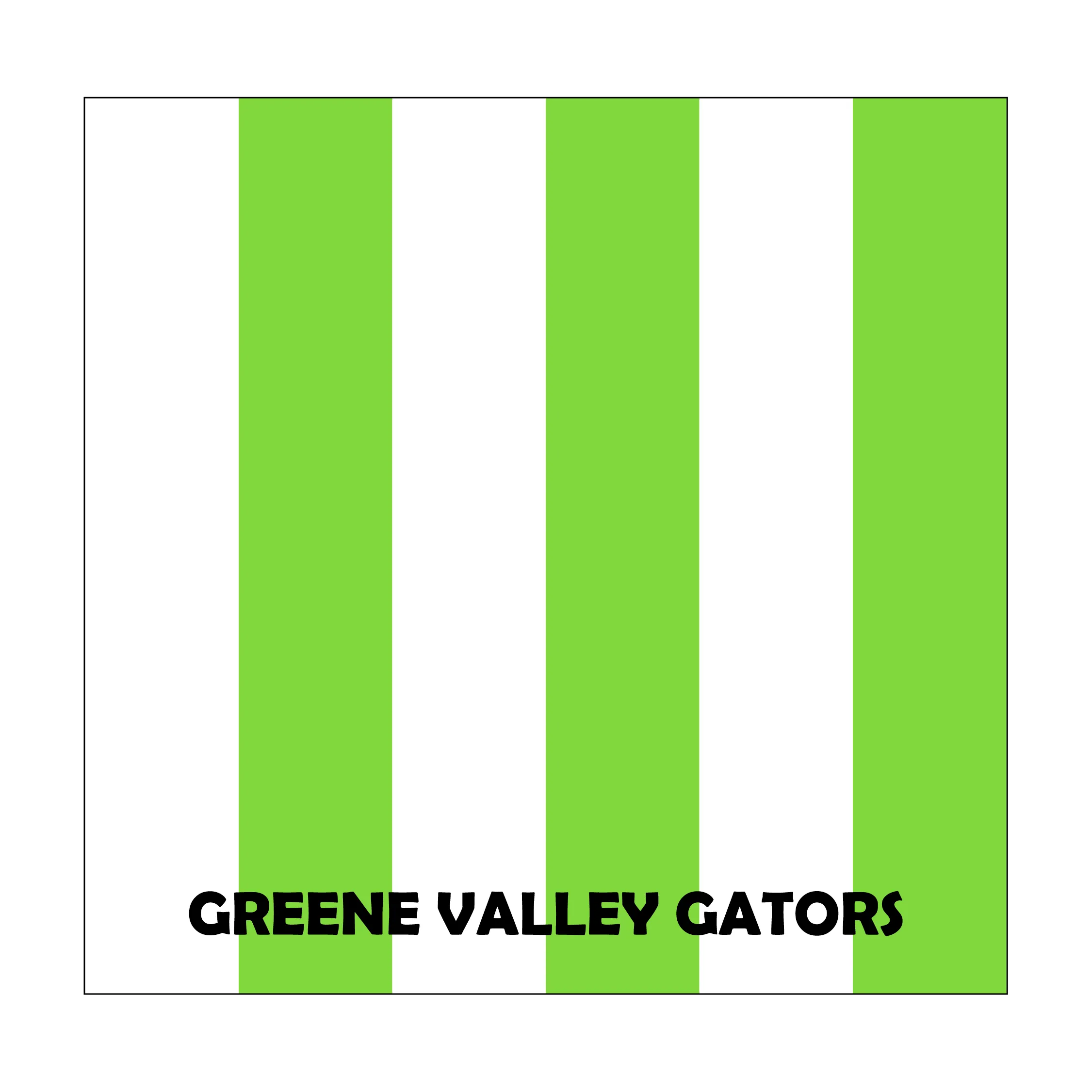 Greene Valley Gators Cabana Stripe Beach Towel