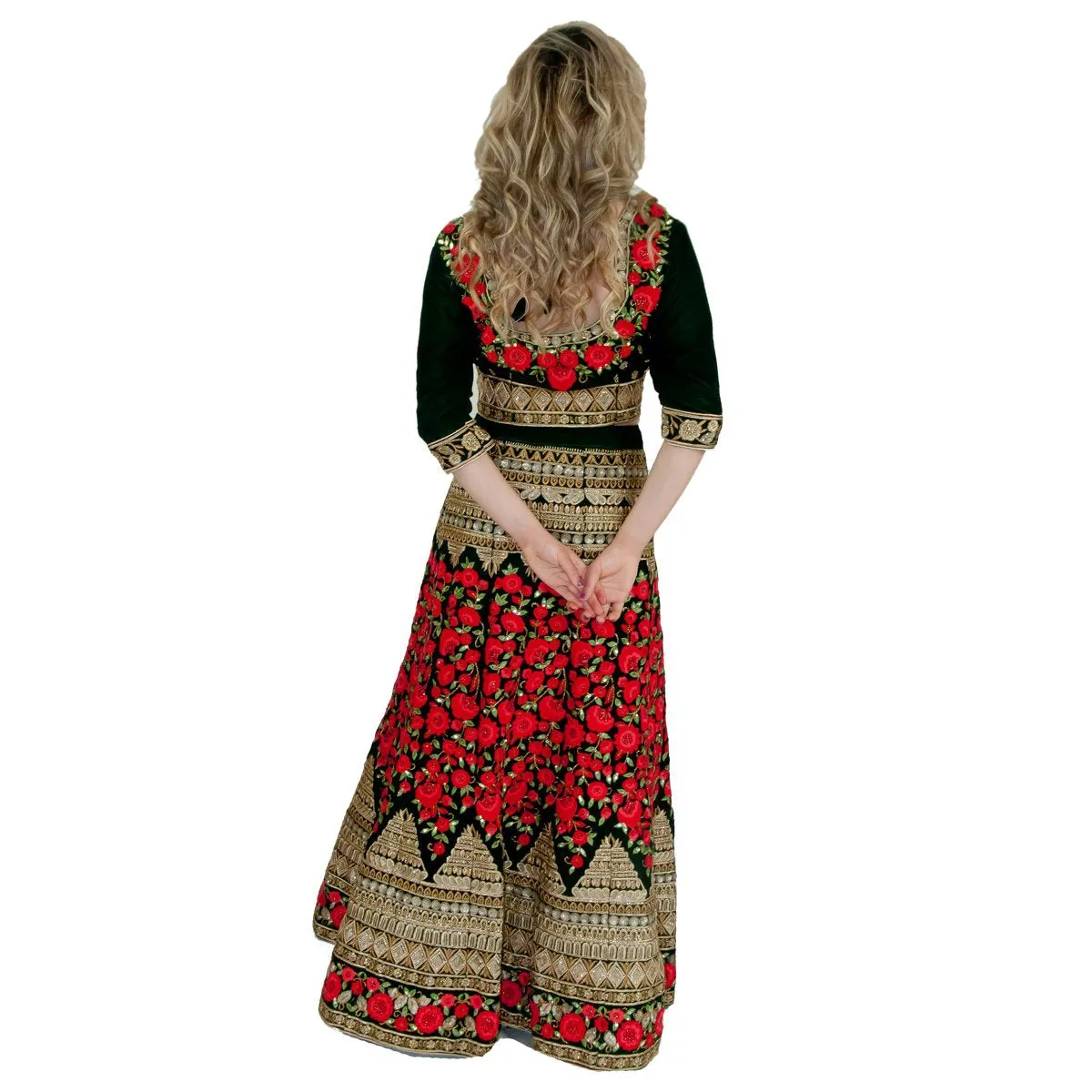 Heavy Embroidered Velvet lehenga