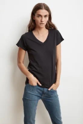 JILL CITY SLUB V-NECK TEE