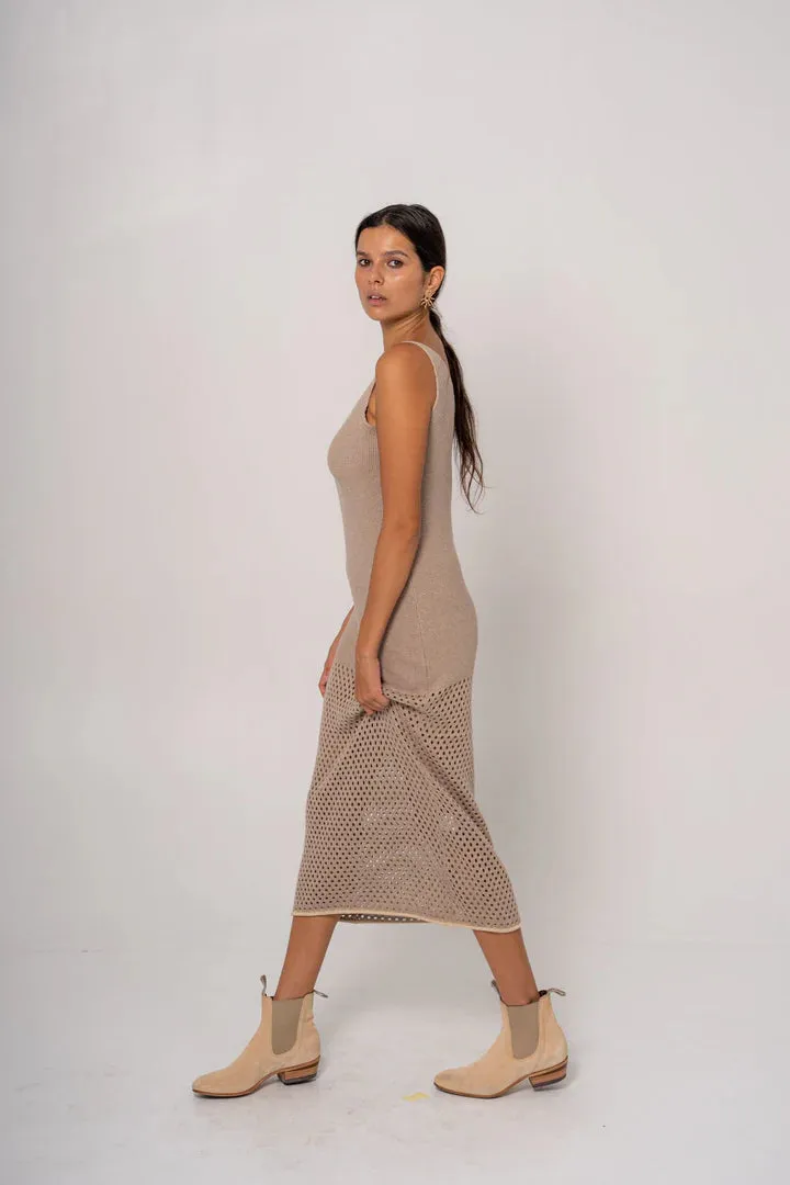 Kali Oatmeal Midi Dress