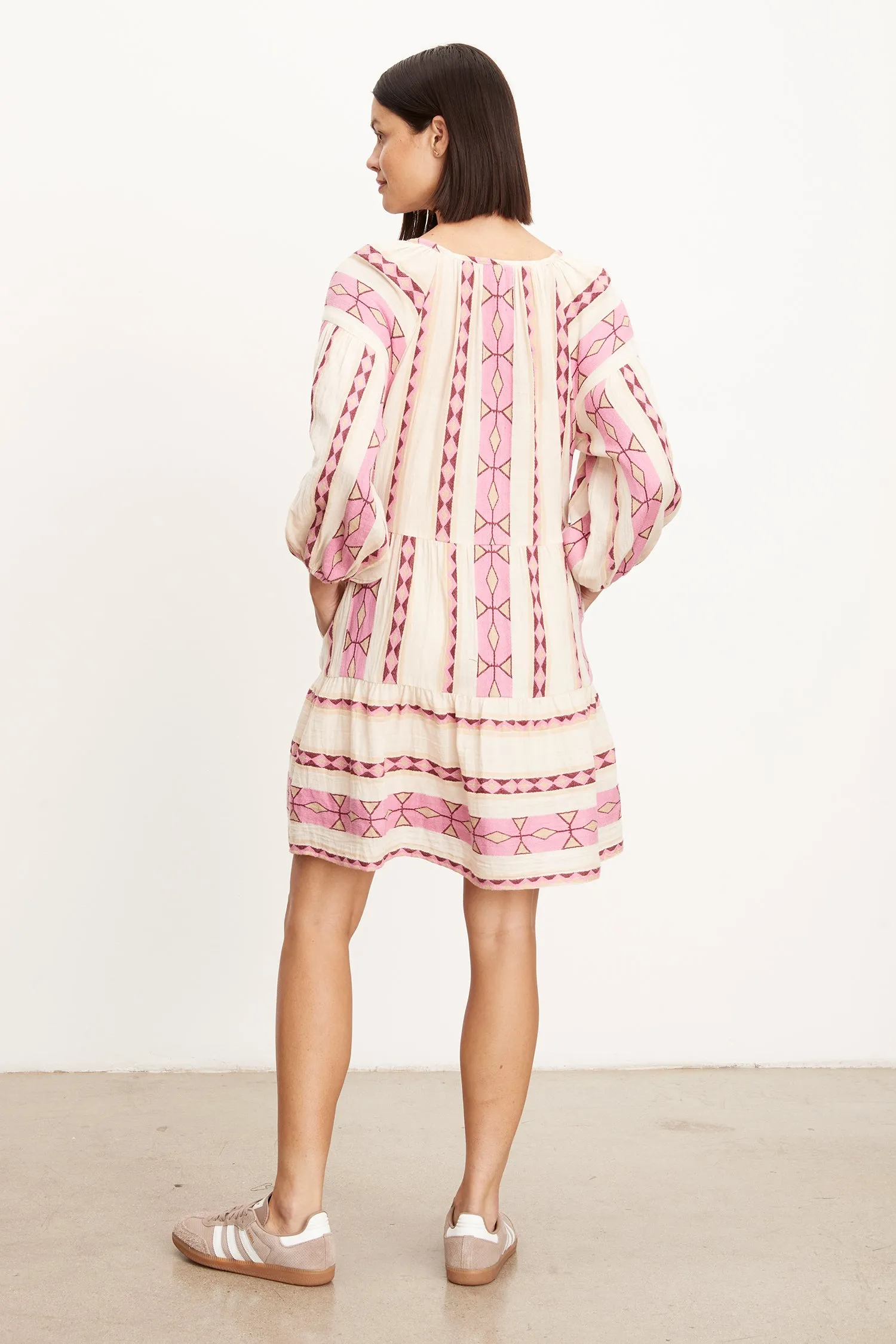 KALLY GEO JACQUARD DRESS