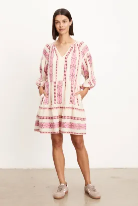 KALLY GEO JACQUARD DRESS