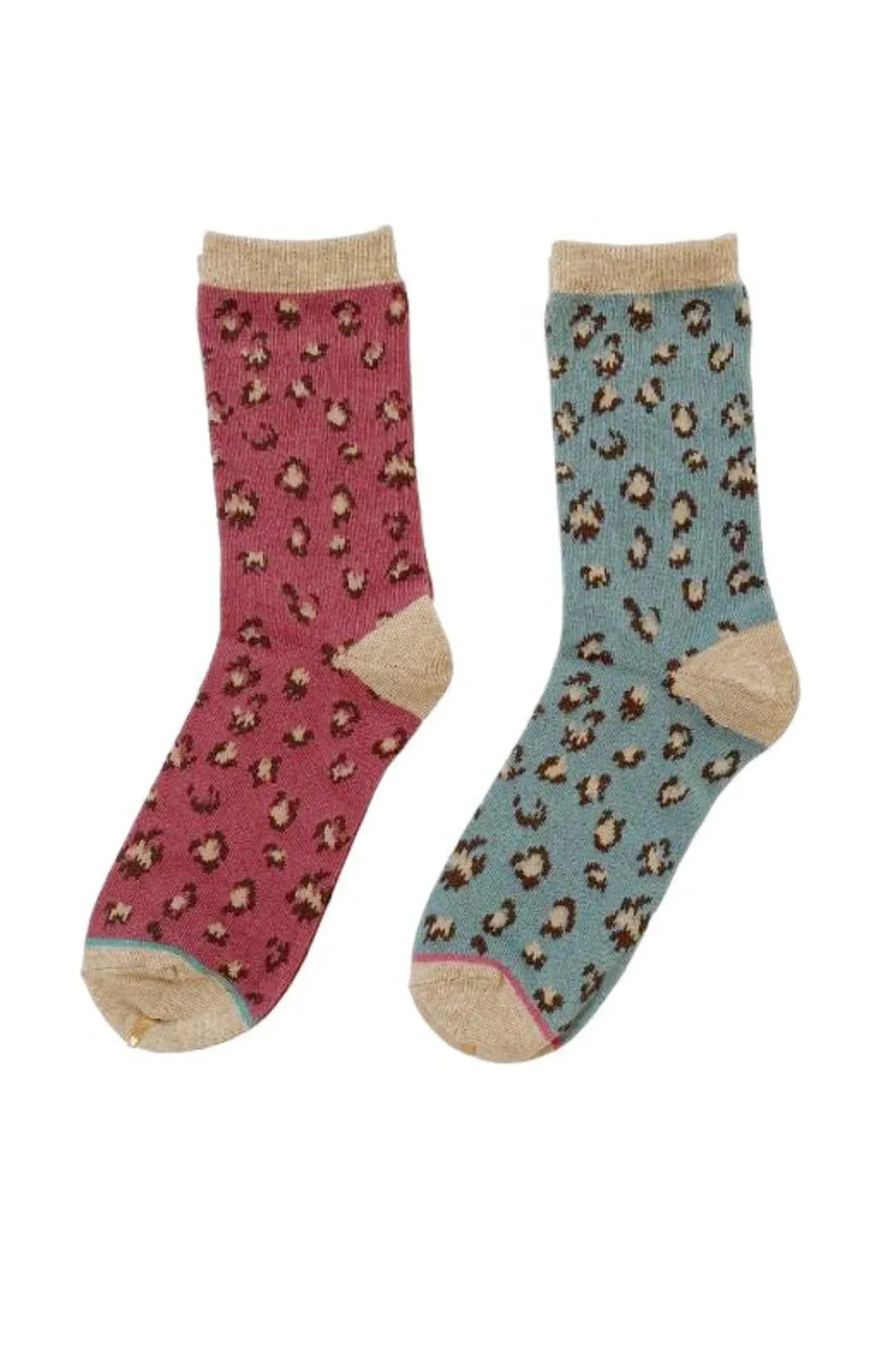 Leopard Animal Organic Cotton Crew Socks