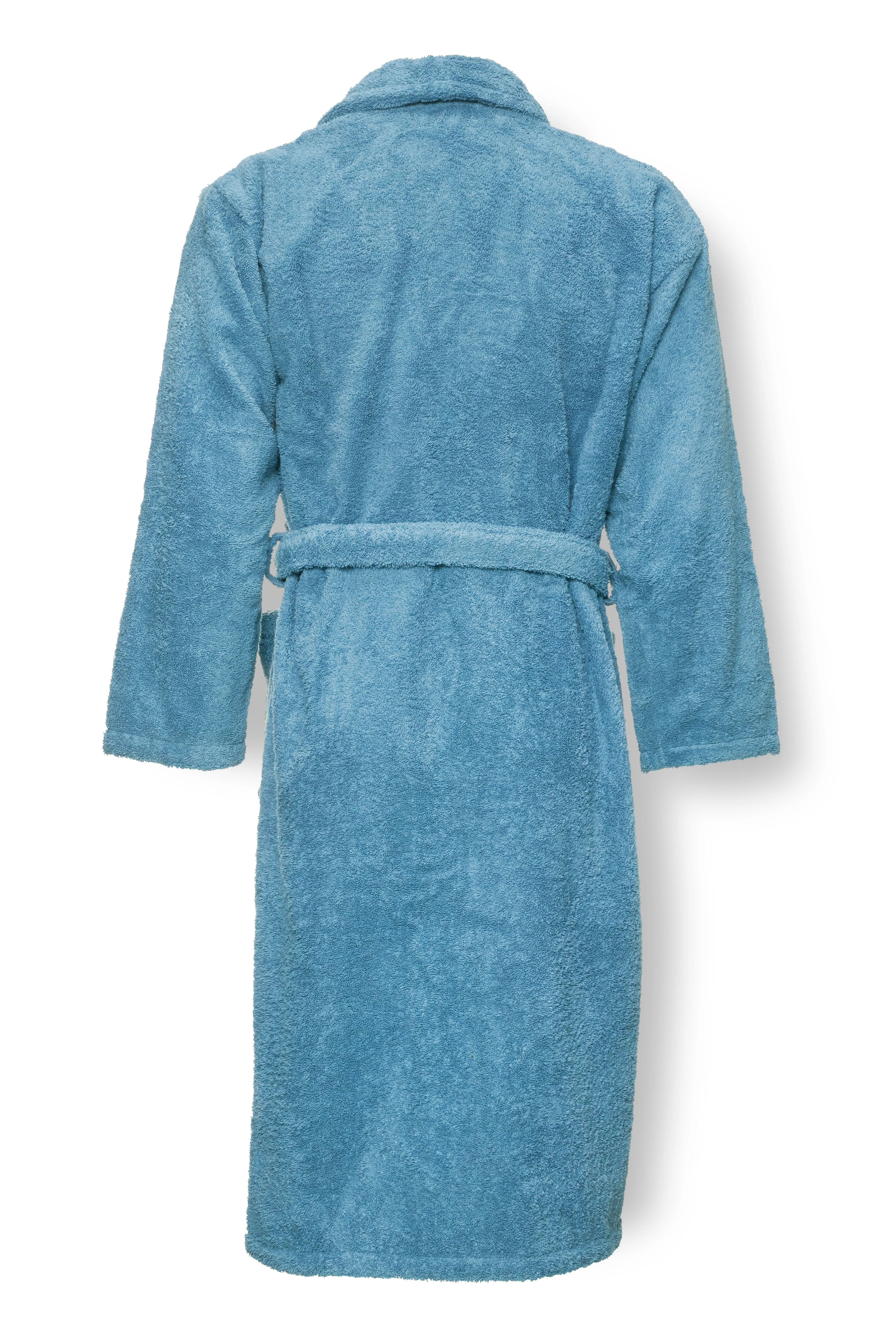 Luxury Cotton Bathrobe "Terry" in Pigeon Blue Color