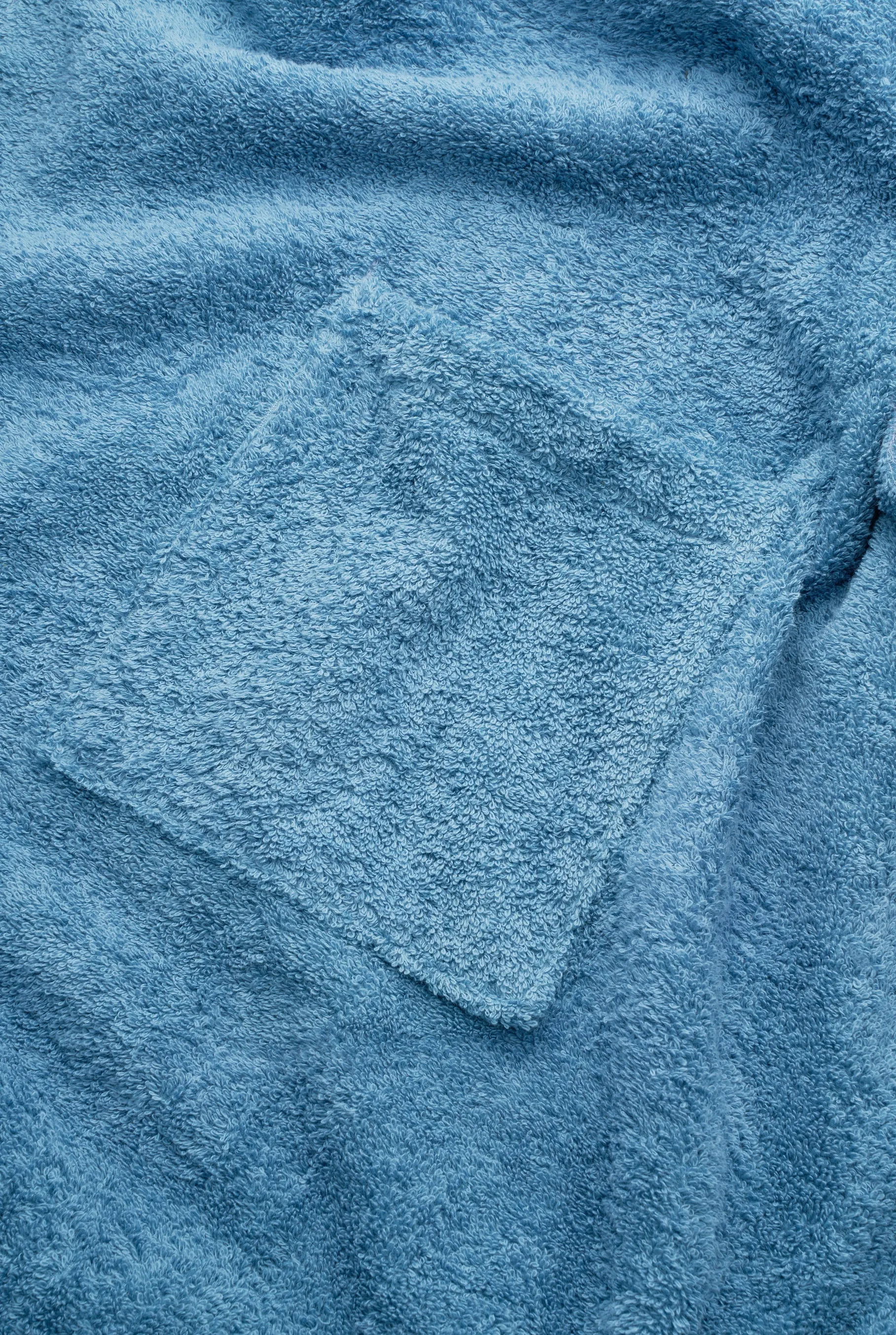 Luxury Cotton Bathrobe "Terry" in Pigeon Blue Color