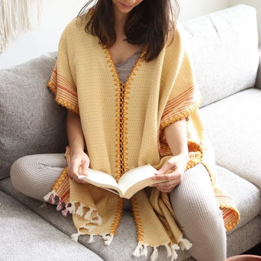 MATIA Stitched Kaftan Mustard