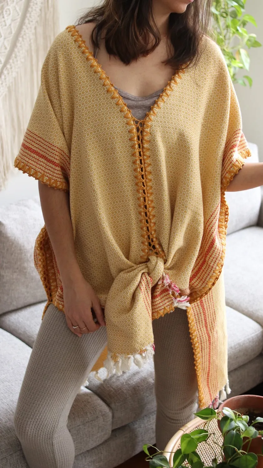 MATIA Stitched Kaftan Mustard