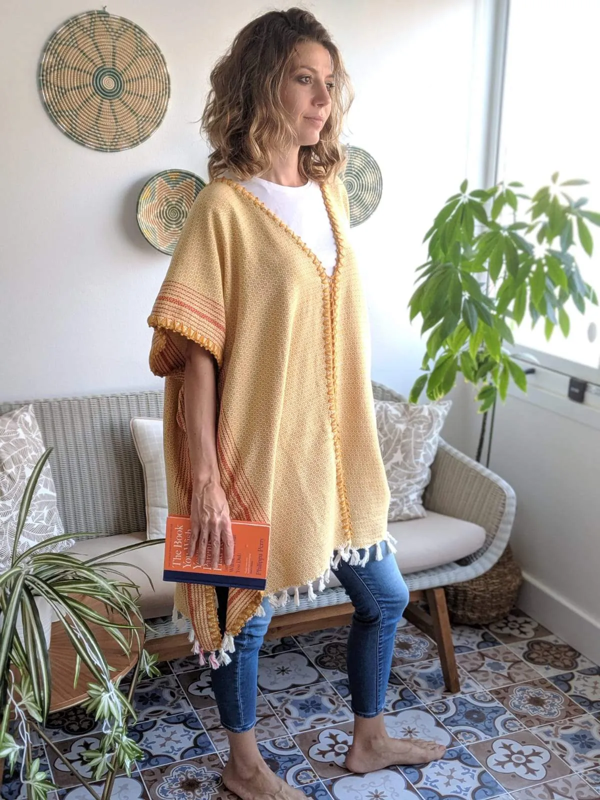 MATIA Stitched Kaftan Mustard