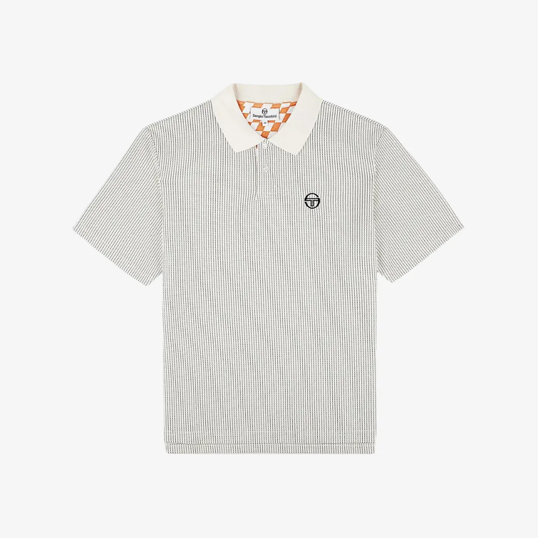 mens sergio tacchini cialda s/s polo (gardenia)