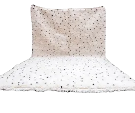 Moroccan Black Polka Dot Rug - Creamy White