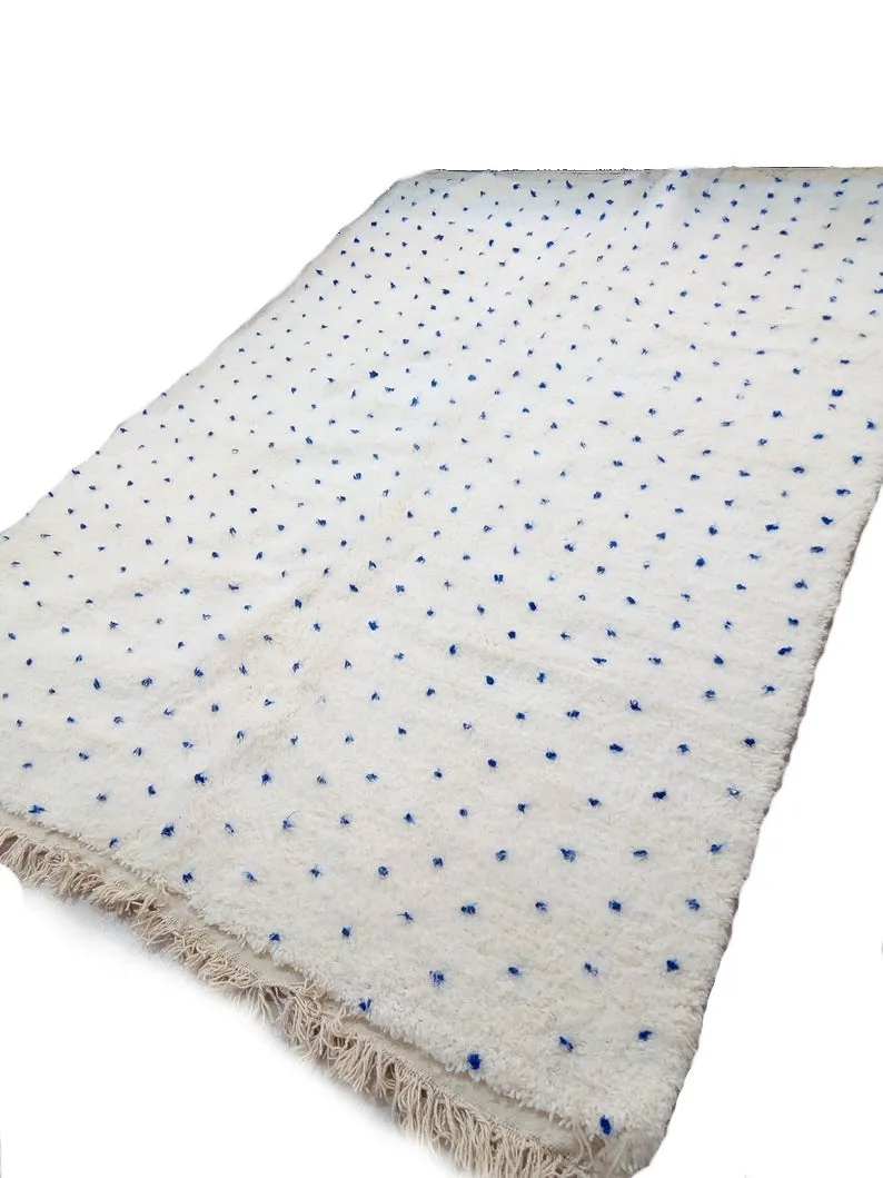 Moroccan Blue Polka Dot Rug