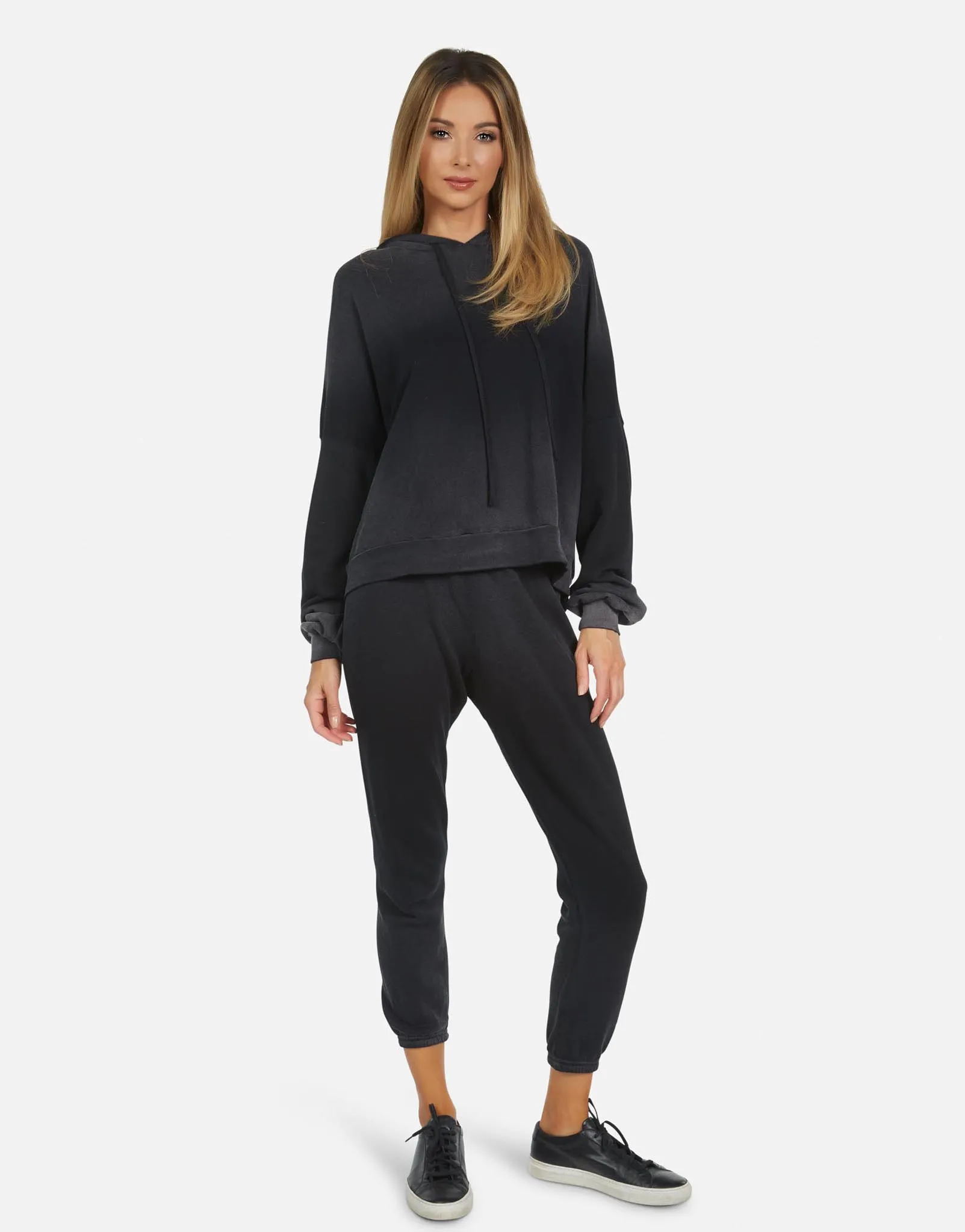 Nate LE Black Ombre Crop Sweatpant