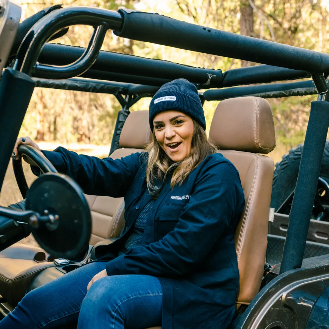 Navy Blue Flannel with YVH Embroidery