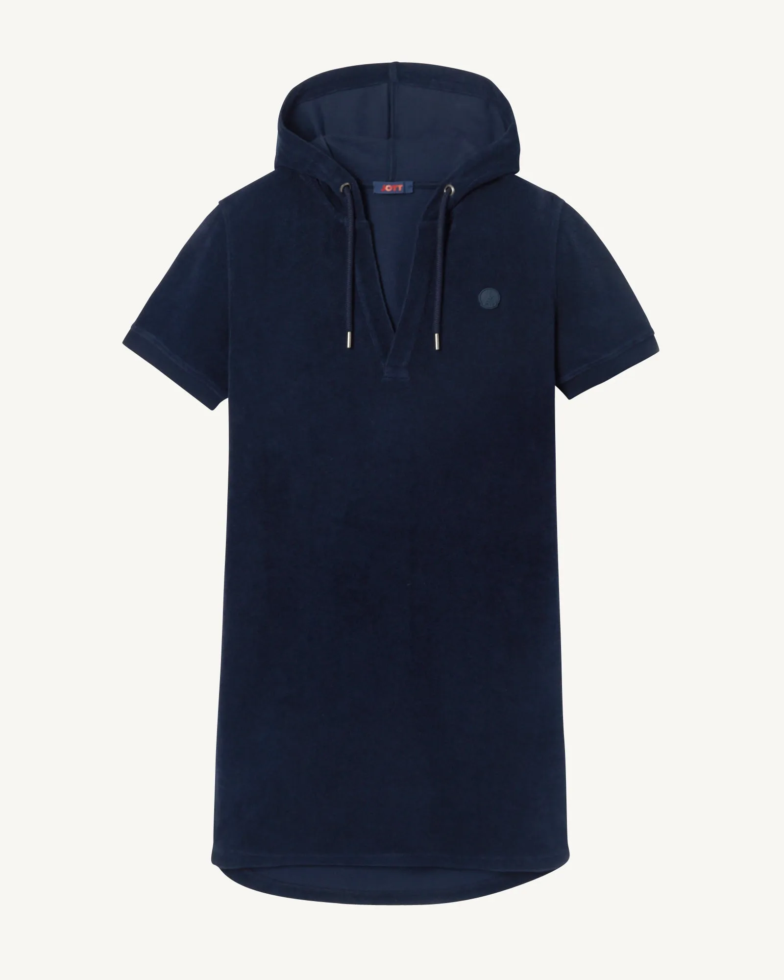 Navy Meg 2.0 cotton towelling dress