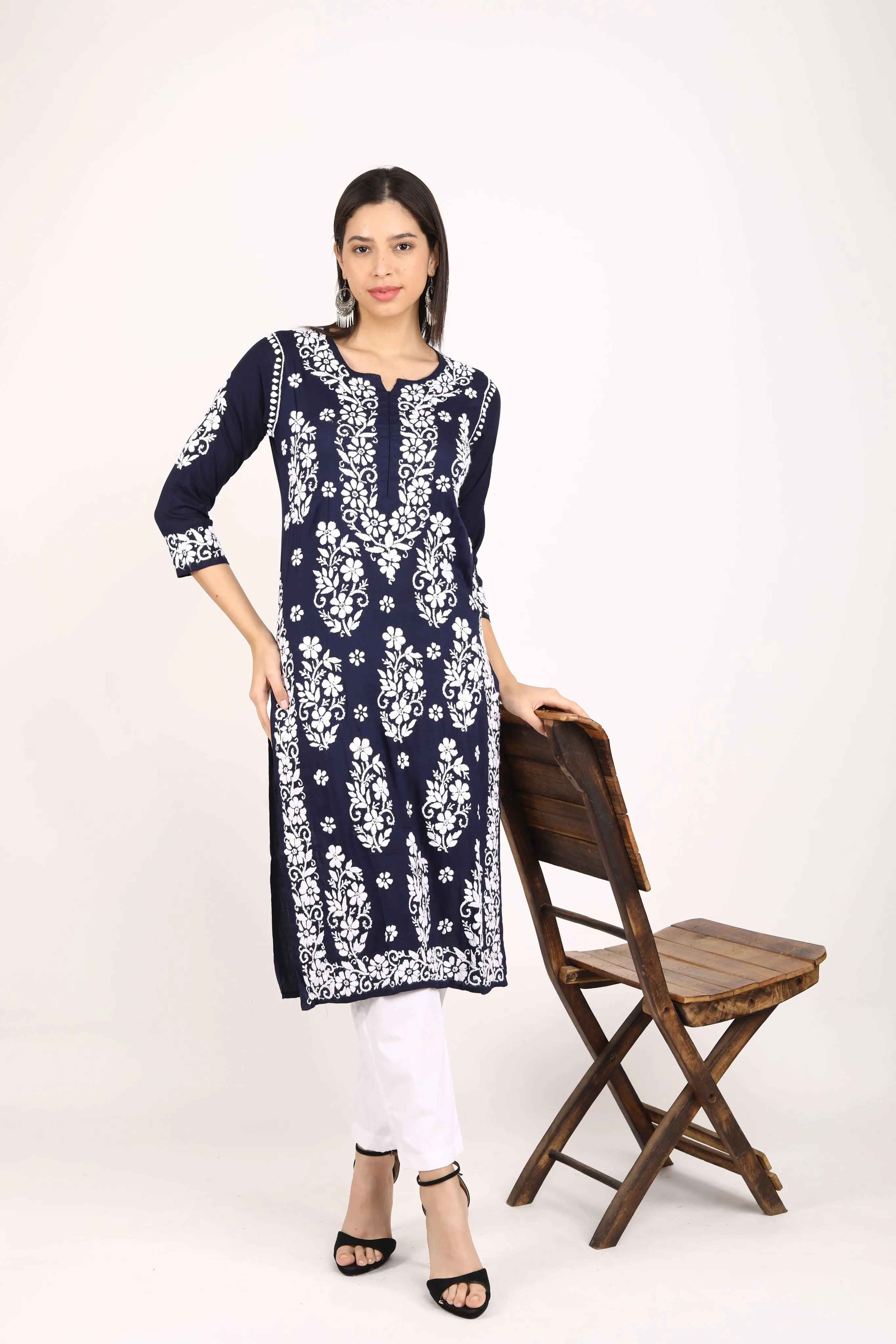 Noorie Premium Straight Chikankari Kurti